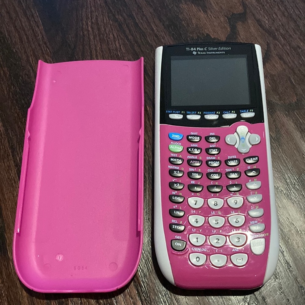 TI-84 Plus C Silver Edition (Color Screen) Hot Pink- Rechargable